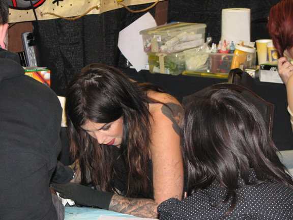 Kat Von D and Oliver Tattoos by Rick 12th annual International Tattoo Conve