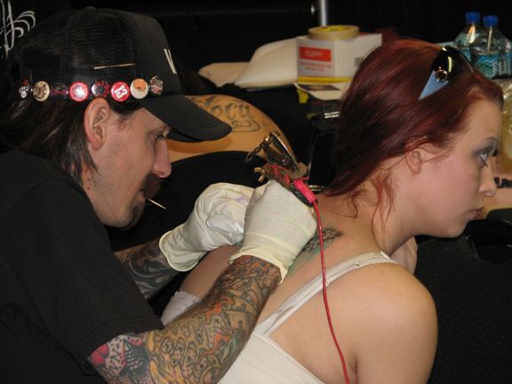 Kat Von D and Oliver Tattoos by Rick 12th annual International Tattoo Conve