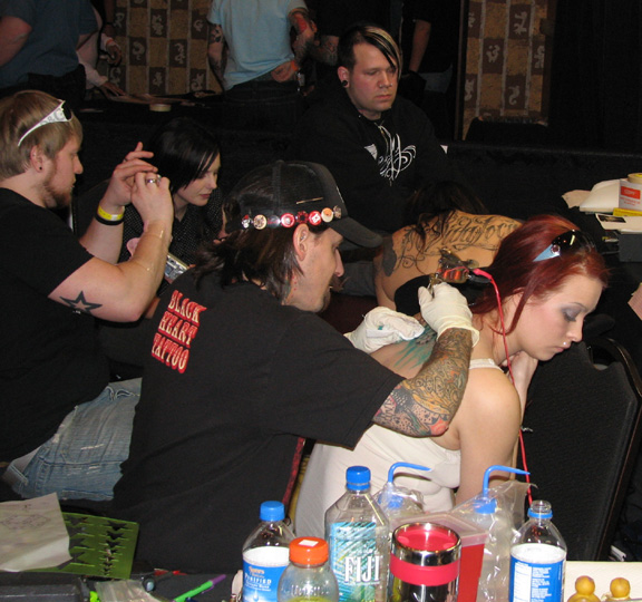 Kat Von D and Oliver Tattoos by Rick 12th annual International Tattoo Conve