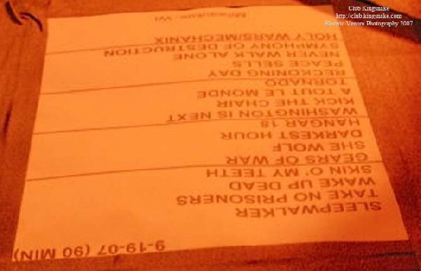 Megadeth; The Rave, Milwaukee WI; September 19, 2007