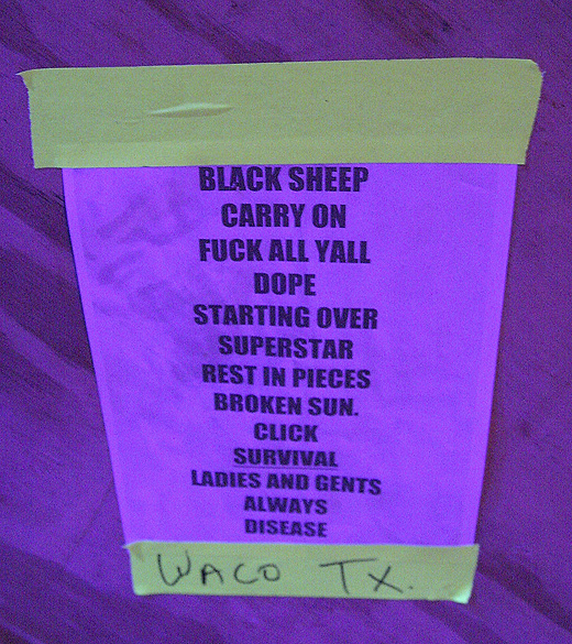 Saliva  2-06-2007  Waco Texas