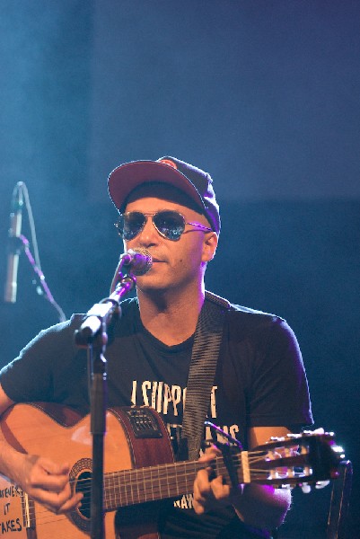 Ben Harper and Tom Morello at the Body of War Showcase.  Stubb's BBQ SXSW 2
