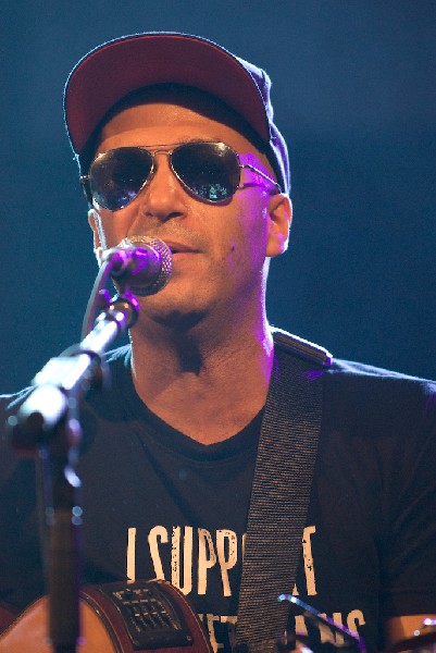 Ben Harper and Tom Morello at the Body of War Showcase.  Stubb's BBQ SXSW 2