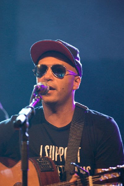 Ben Harper and Tom Morello at the Body of War Showcase.  Stubb's BBQ SXSW 2