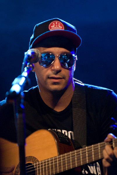 Ben Harper and Tom Morello at the Body of War Showcase.  Stubb's BBQ SXSW 2