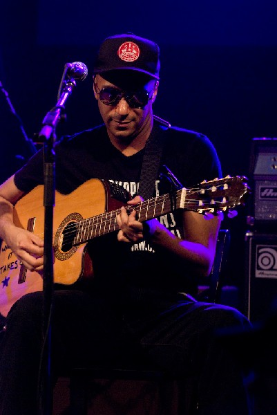 Ben Harper and Tom Morello at the Body of War Showcase.  Stubb's BBQ SXSW 2