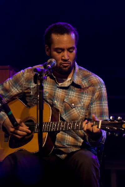 Ben Harper and Tom Morello at the Body of War Showcase.  Stubb's BBQ SXSW 2
