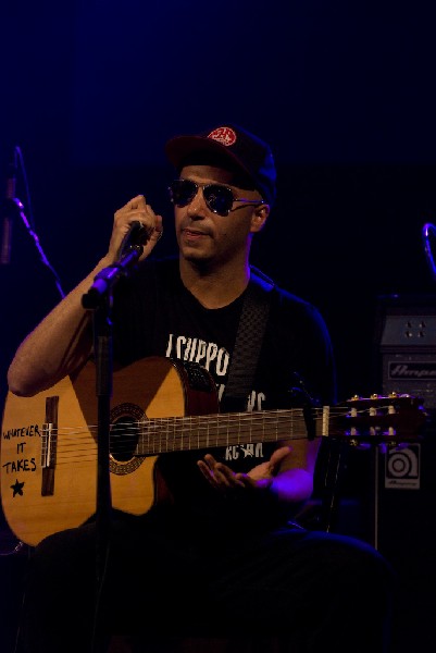 Ben Harper and Tom Morello at the Body of War Showcase.  Stubb's BBQ SXSW 2