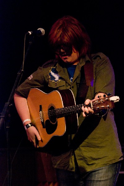 Brett Dennen at the Body of War Showcase.  Stubb's BBQ SXSW 2008