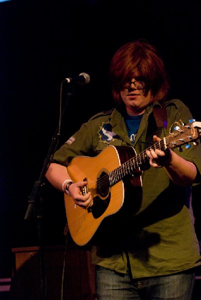 Brett Dennen at the Body of War Showcase.  Stubb's BBQ SXSW 2008