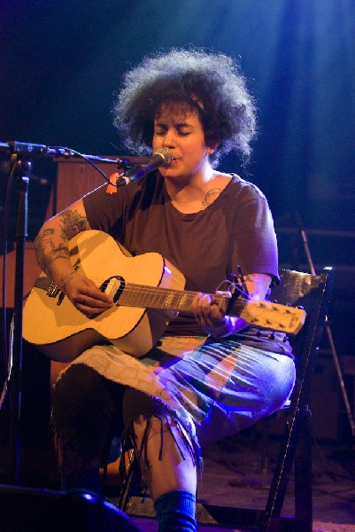 Kimya Dawson at the Body of War Showcase.  Stubb's BBQ SXSW 2008