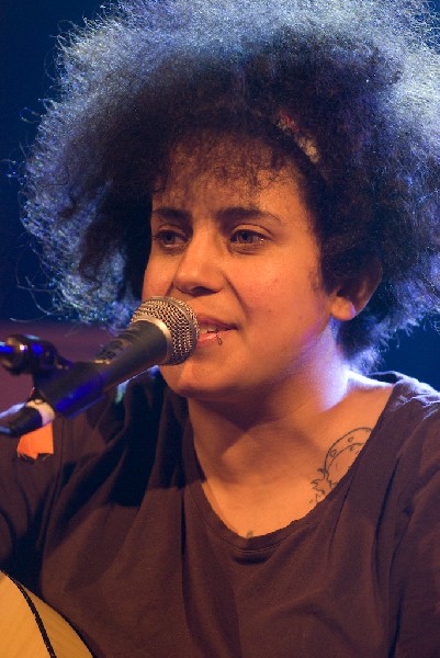 Kimya Dawson at the Body of War Showcase.  Stubb's BBQ SXSW 2008