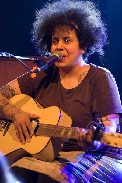 Kimya Dawson at the Body of War Showcase.  Stubb's BBQ SXSW 2008