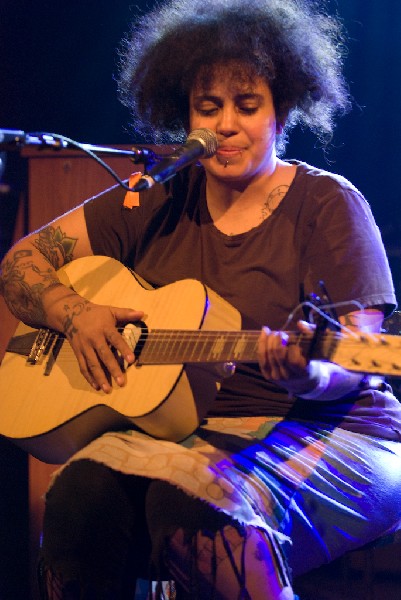 Kimya Dawson at the Body of War Showcase.  Stubb's BBQ SXSW 2008