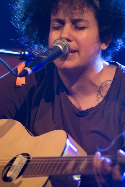 Kimya Dawson at the Body of War Showcase.  Stubb's BBQ SXSW 2008