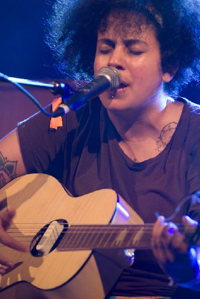 Kimya Dawson at the Body of War Showcase.  Stubb's BBQ SXSW 2008