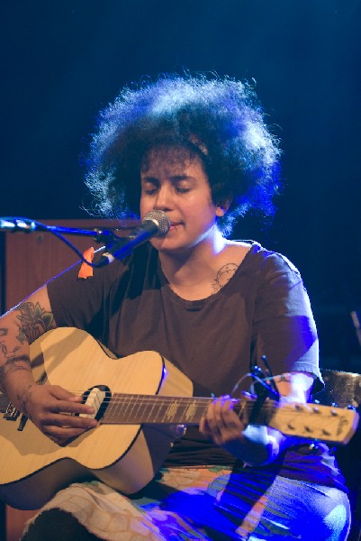 Kimya Dawson at the Body of War Showcase.  Stubb's BBQ SXSW 2008