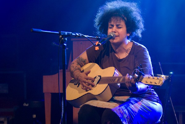 Kimya Dawson at the Body of War Showcase.  Stubb's BBQ SXSW 2008