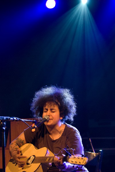 Kimya Dawson at the Body of War Showcase.  Stubb's BBQ SXSW 2008