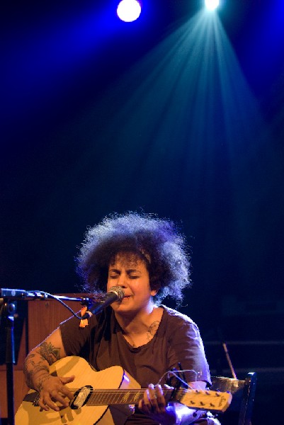 Kimya Dawson at the Body of War Showcase.  Stubb's BBQ SXSW 2008