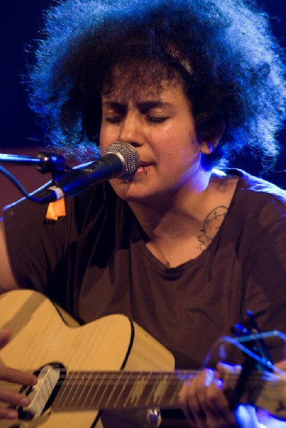 Kimya Dawson at the Body of War Showcase.  Stubb's BBQ SXSW 2008