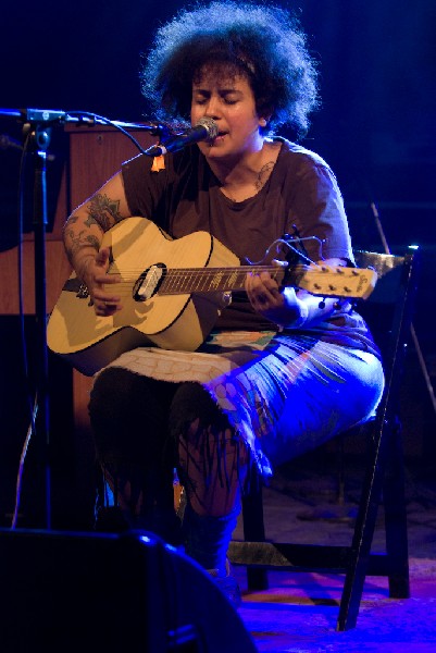 Kimya Dawson at the Body of War Showcase.  Stubb's BBQ SXSW 2008