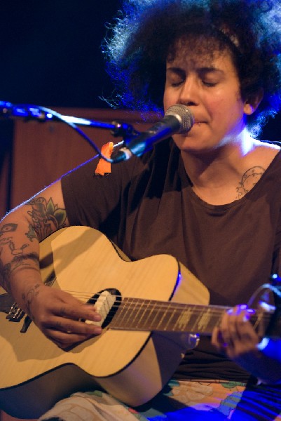 Kimya Dawson at the Body of War Showcase.  Stubb's BBQ SXSW 2008