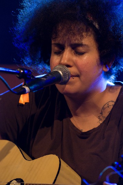 Kimya Dawson at the Body of War Showcase.  Stubb's BBQ SXSW 2008