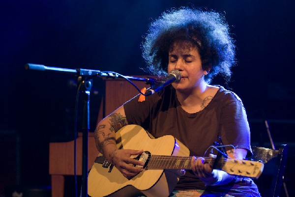 Kimya Dawson at the Body of War Showcase.  Stubb's BBQ SXSW 2008