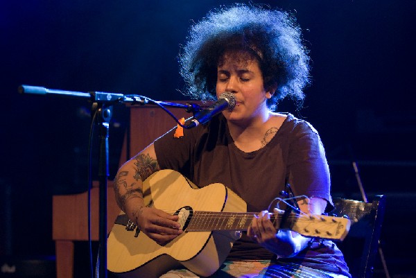 Kimya Dawson at the Body of War Showcase.  Stubb's BBQ SXSW 2008