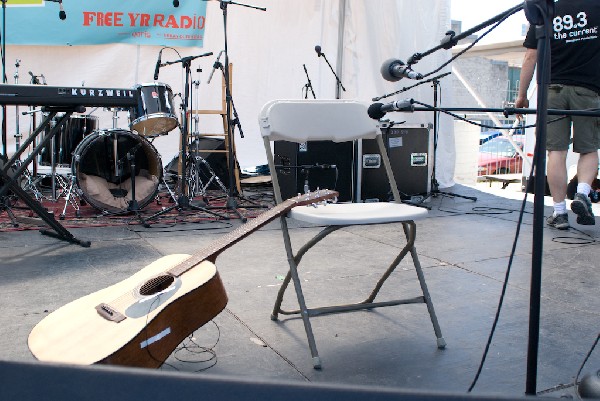 David monks of Tokto Police Club at the Free YR Radio Stage SXSW 2008