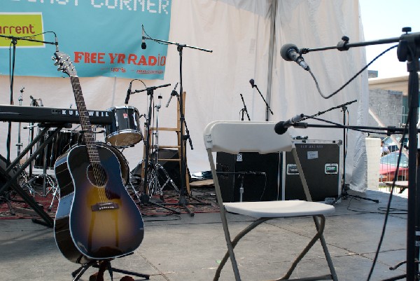 David monks of Tokto Police Club at the Free YR Radio Stage SXSW 2008