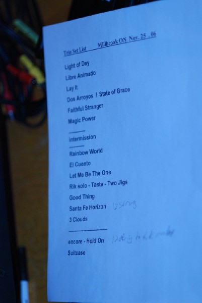 Rik Emmett - November 25th, 2006.  Millbrook, Ontario.