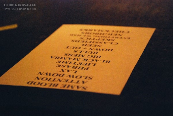 The Academy Is... setlist November 9, 2007.