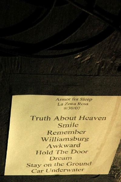 Armor For Sleep at La Zona Rosa in Austin, Texas