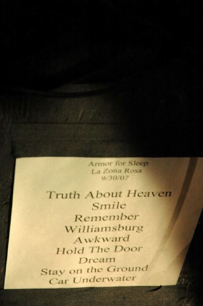 Armor For Sleep at La Zona Rosa in Austin, Texas