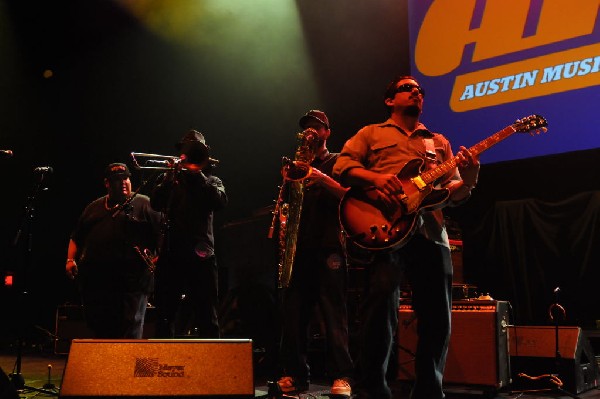 Brownout performs at the AMP Launch Party at ACL Live at the Moody Theater,