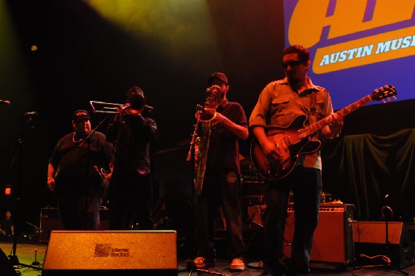 Brownout performs at the AMP Launch Party at ACL Live at the Moody Theater,