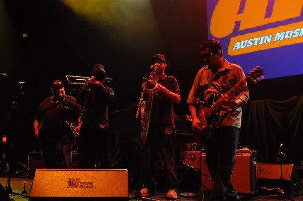 Brownout performs at the AMP Launch Party at ACL Live at the Moody Theater,