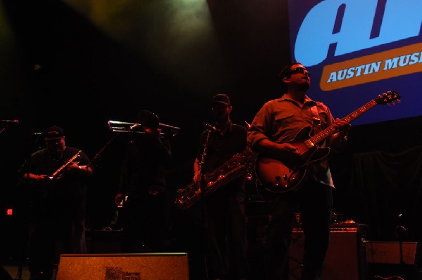 Brownout performs at the AMP Launch Party at ACL Live at the Moody Theater,