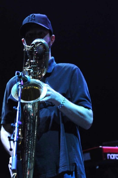 Brownout performs at the AMP Launch Party at ACL Live at the Moody Theater,