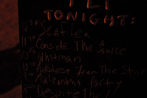 Consider The Source at the Red Eyed Fly, Austin, Tx