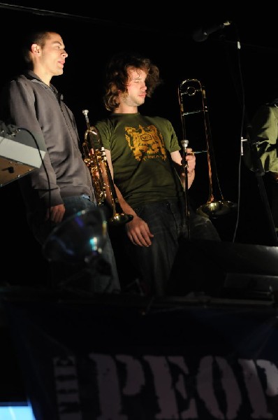 The Peoples Party perform in the street, Austin, Texas, SXSW 2008