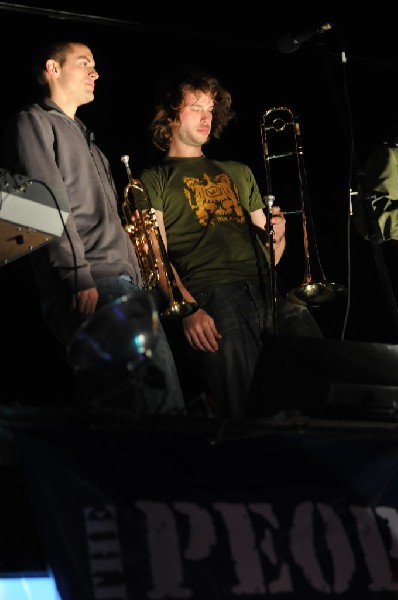 The Peoples Party perform in the street, Austin, Texas, SXSW 2008