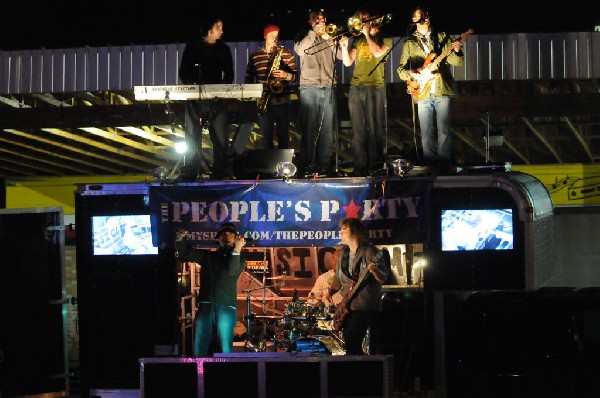 The Peoples Party perform in the street, Austin, Texas, SXSW 2008