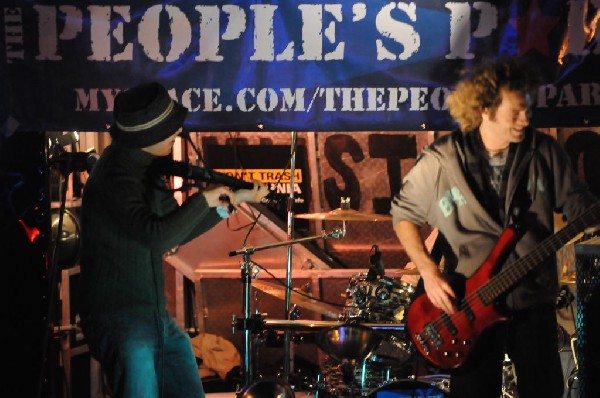 The Peoples Party perform in the street, Austin, Texas, SXSW 2008