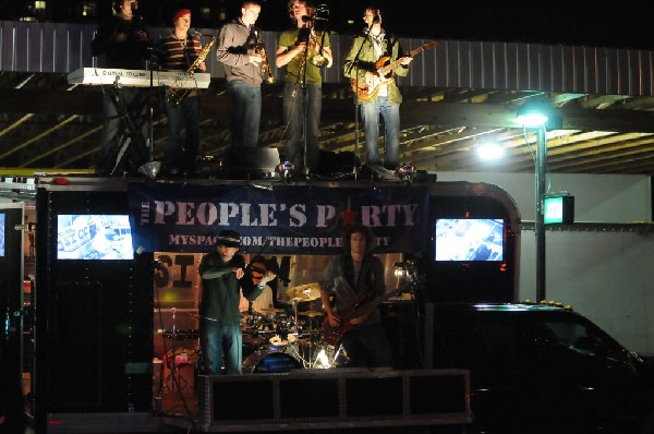 The Peoples Party perform in the street, Austin, Texas, SXSW 2008