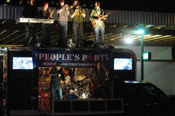 The Peoples Party perform in the street, Austin, Texas, SXSW 2008