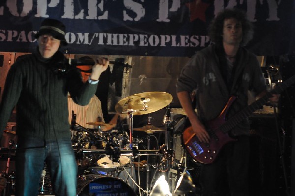 The Peoples Party perform in the street, Austin, Texas, SXSW 2008