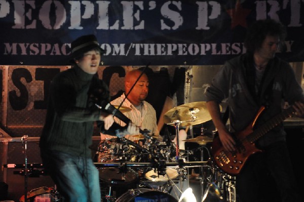The Peoples Party perform in the street, Austin, Texas, SXSW 2008